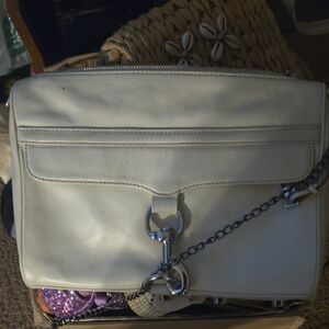 Rebecca Minkoff, Genuine Leather, Cross? Shouler Bag Cream Leather